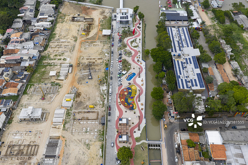 巴西贝伦港口区域鸟瞰图图片素材