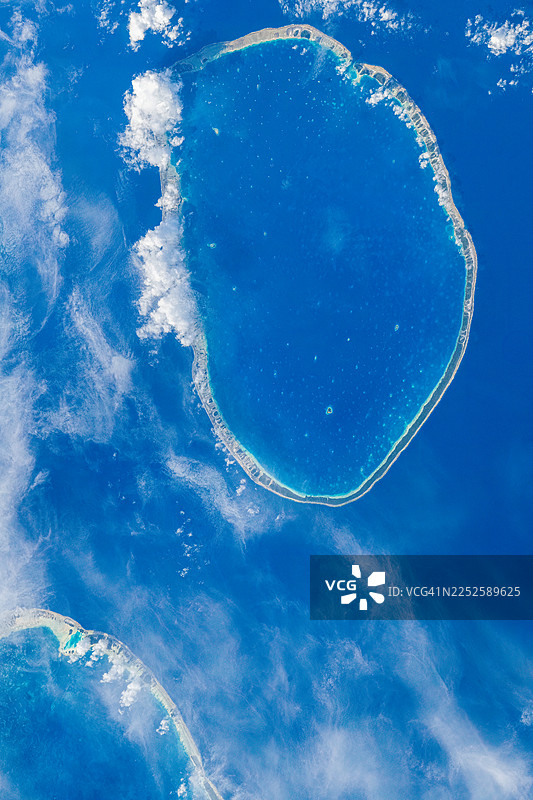 波利尼西亚的岛屿海岸线图片素材