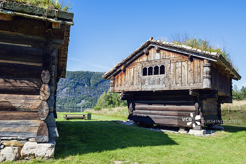 过去的时光，挪威的木屋图片素材