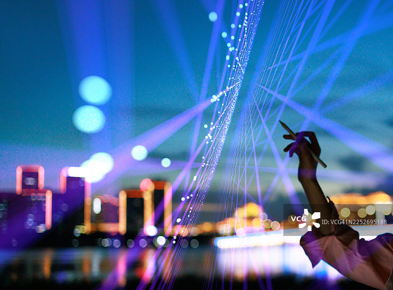 大数据的人工应用图片素材