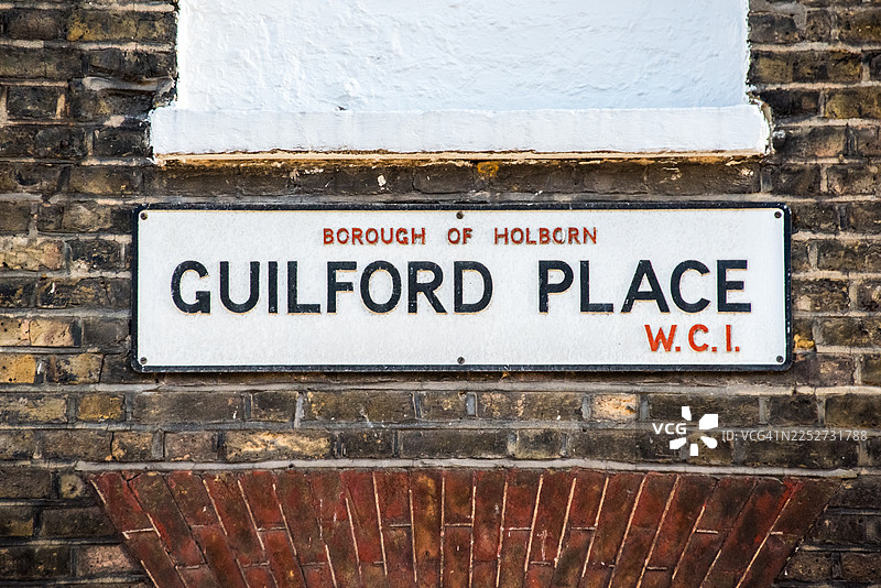 吉尔福德广场老式霍尔本区标志图片素材