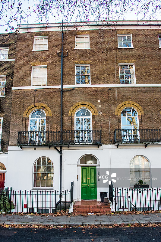 乔治亚风格排屋，摄政广场图片素材