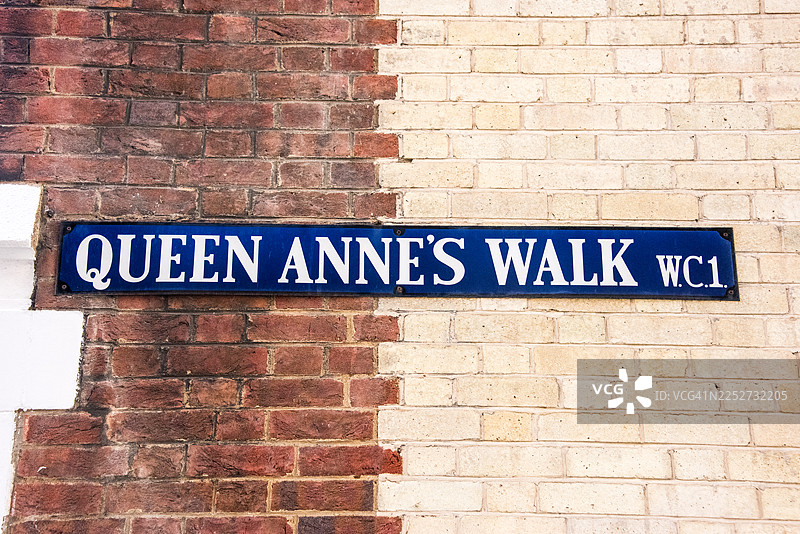 安妮女王步道搪瓷街道标志图片素材