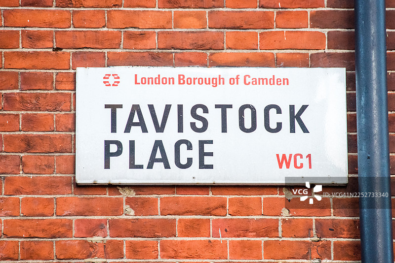 现代塔维斯托克广场街道标志图片素材