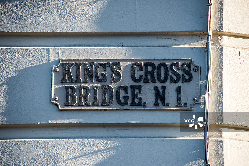 国王十字桥街道标志图片素材