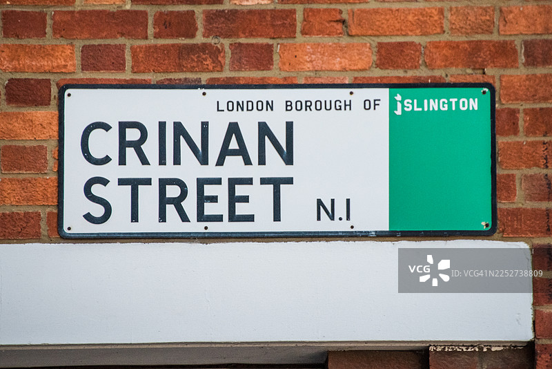 伊兹灵顿的科里南街标志图片素材