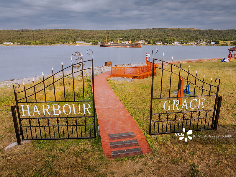 SS凯尔号沉船在港口镇图片素材