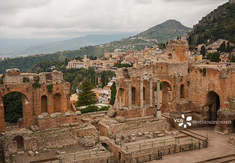 陶尔米纳古希腊剧场图片素材