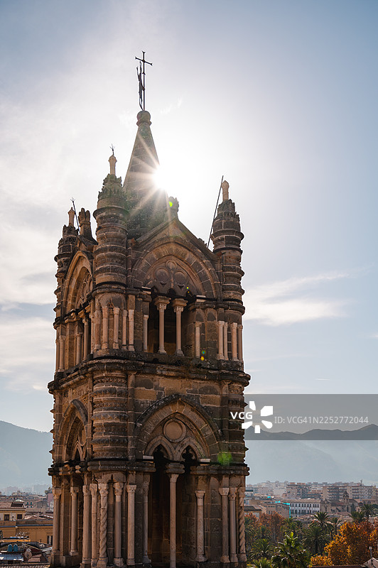 西西里岛的帕勒莫大教堂图片素材