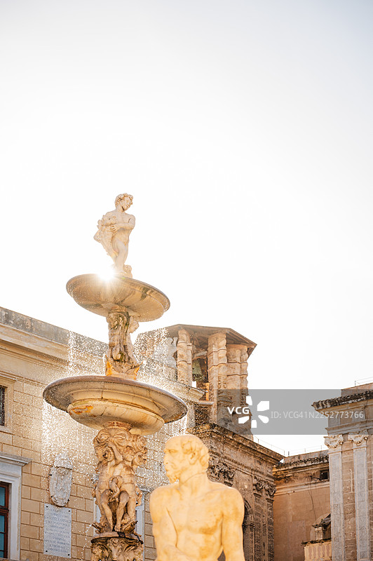 西西里巴勒莫的普雷托利亚喷泉（耻辱喷泉）图片素材