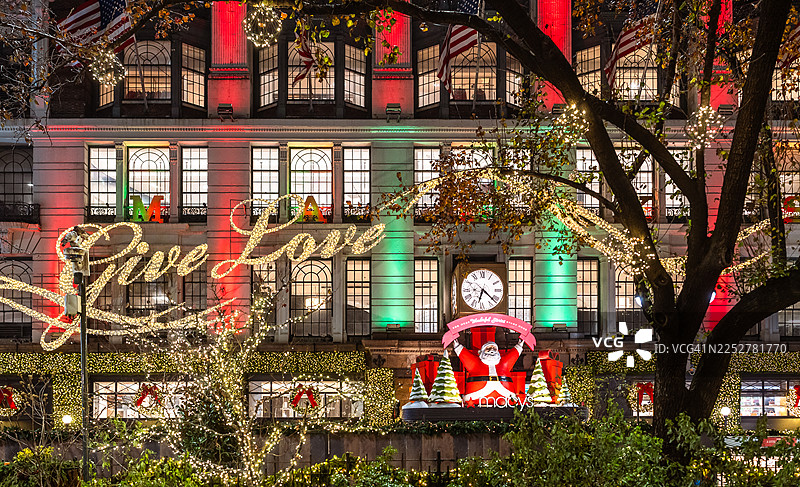 梅西百货先驱广场圣诞节图片素材