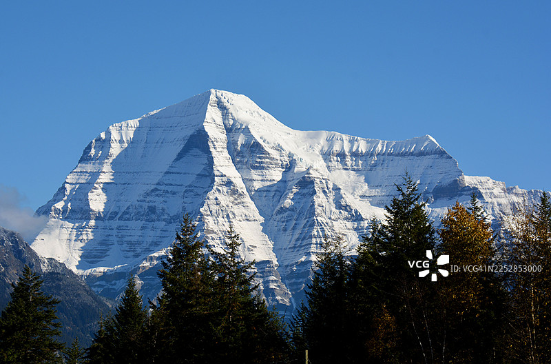 加拿大不列颠哥伦比亚省罗布森山图片素材