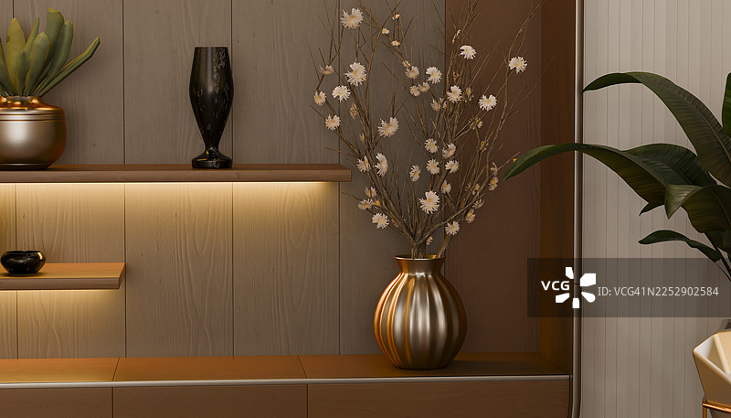 现代家居客厅室内设计，装饰典雅图片素材