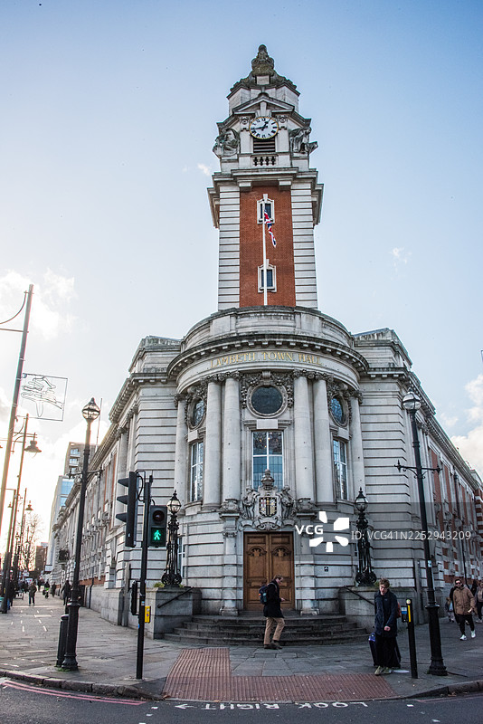 兰贝斯市政厅街角宽景图片素材