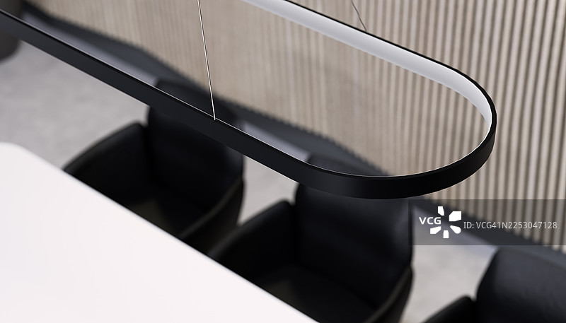 现代餐厅室内，设有极简风格的灯具图片素材