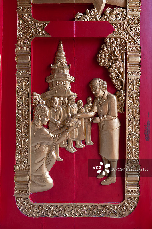 门板，菩提寺，乌隆他尼图片素材