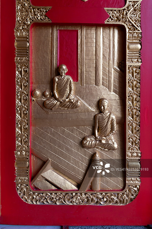 门板，菩提寺，乌隆他尼图片素材