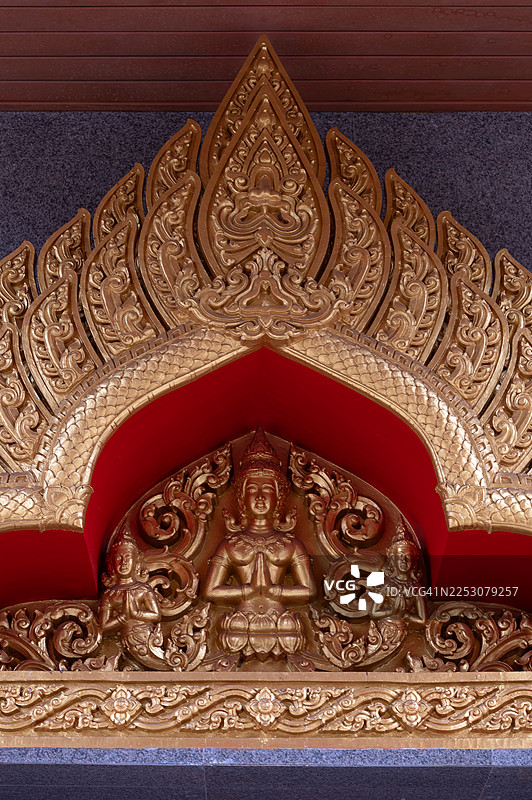 Wat Phothisomphon 的装饰性入口，乌隆他尼图片素材