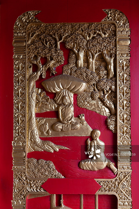 门板，菩提寺，乌隆他尼图片素材