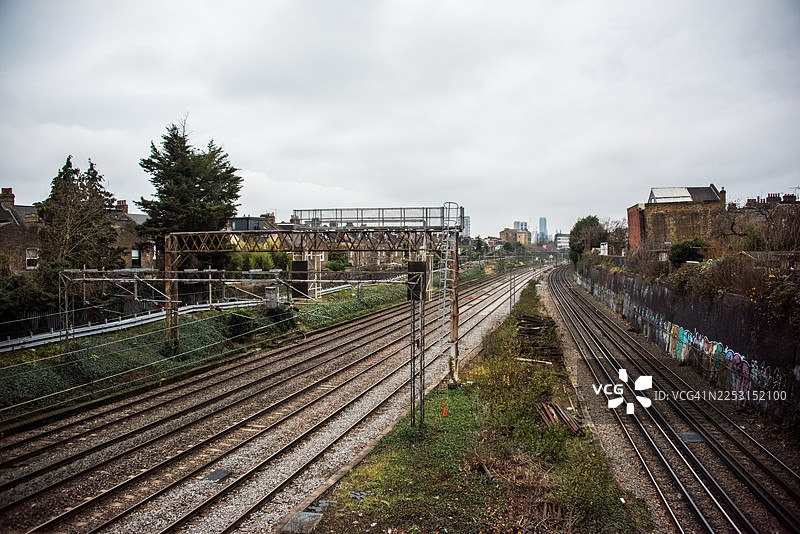 肯萨尔格林站的铁轨图片素材