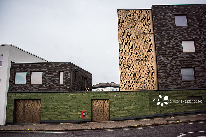 维多利亚码头绿色釉面砖外墙图片素材