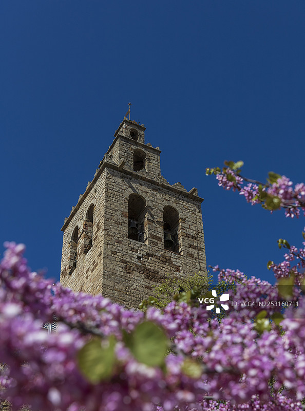 罗马式圣库加特德尔瓦列斯修道院的外部景观图片素材