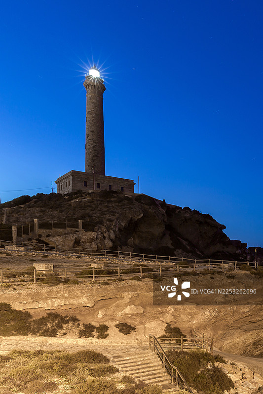 蓝色的灯塔图片素材