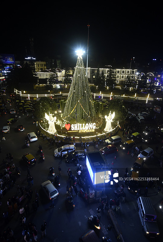 印度 शिलांग（Shillong）的圣诞节前庆祝活动图片素材