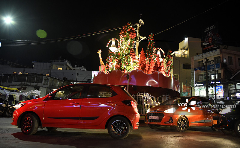 印度 शिलांग 圣诞节前庆祝活动图片素材