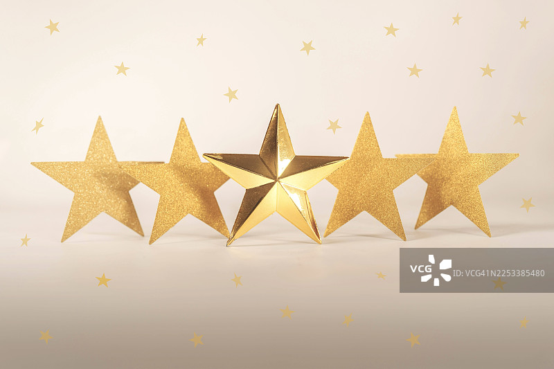 卓越概念，金星，五星好评图片素材