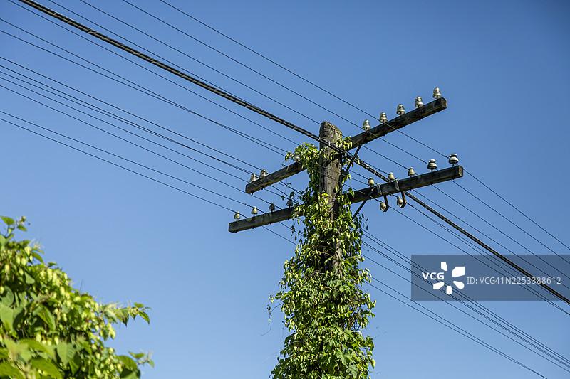 铁路电报杆图片素材