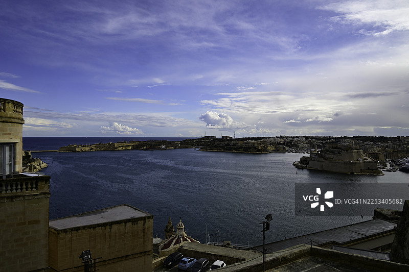 瓦莱塔马耳他港口概览图片素材
