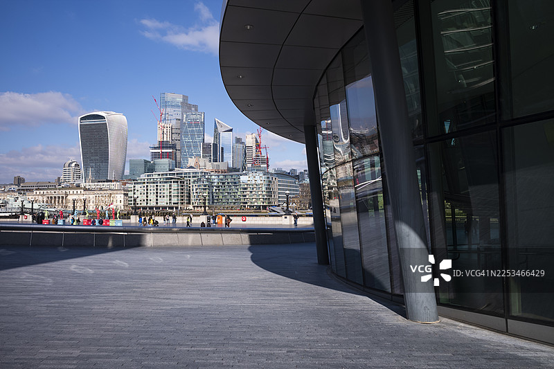从市政厅看到的金融中心，南华克区议会靠近伦敦桥，伦敦图片素材