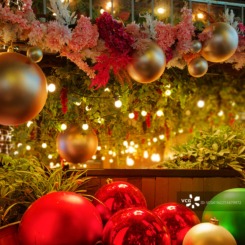 圣诞装饰和节日气氛图片素材