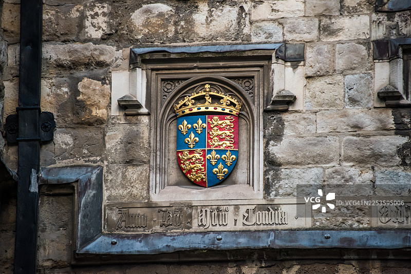 英格兰皇家纹章位于圣约翰门立面上图片素材
