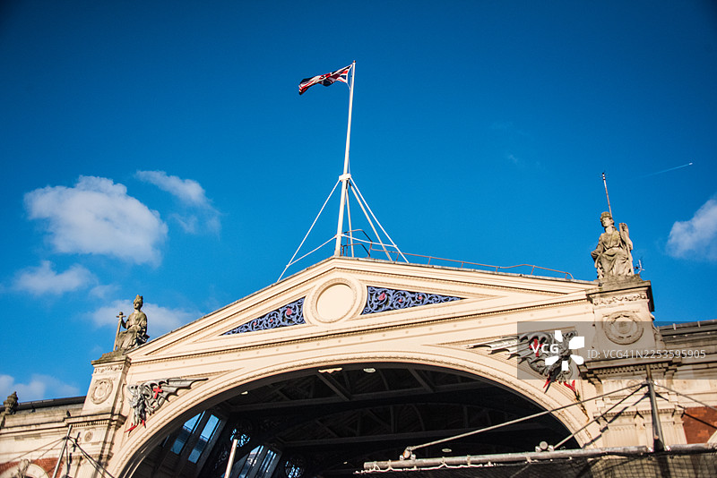 史密斯菲尔德市场中央入口的华丽山墙图片素材