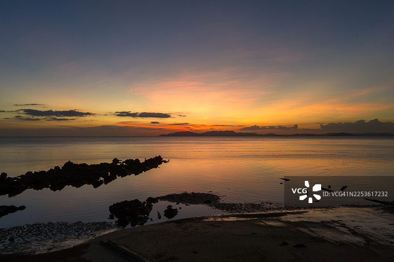 日落海滩图片素材