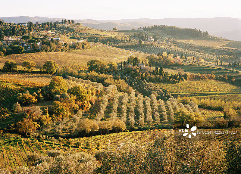 秋日托斯卡纳风光图片素材