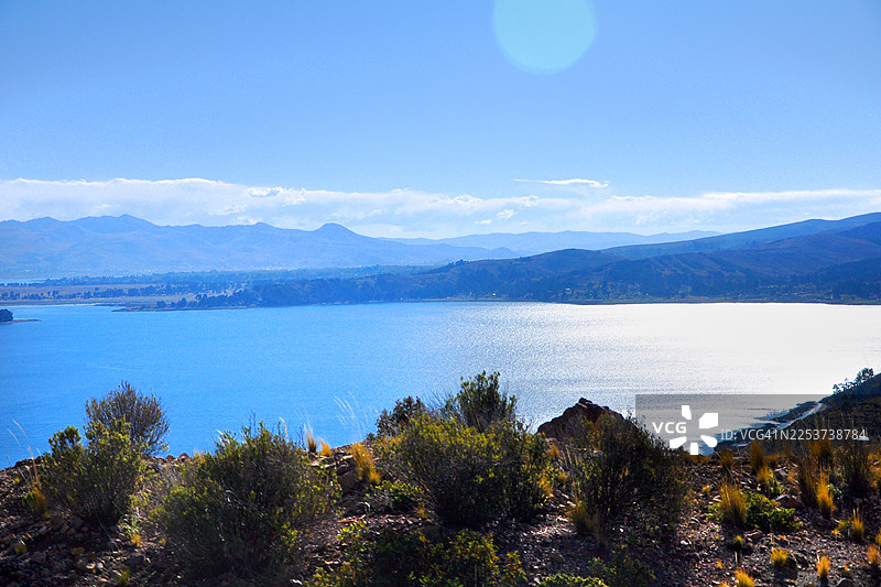 科帕卡瓦纳半岛。的的喀喀湖，玻利维亚科帕卡瓦纳市附近。图片素材