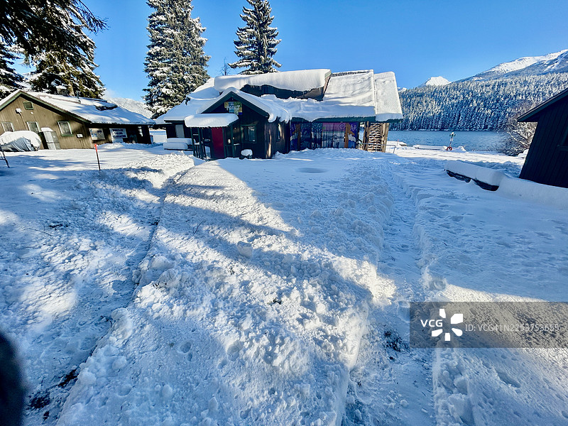 阿尔塔湖的Point-Artist Run中心图片素材