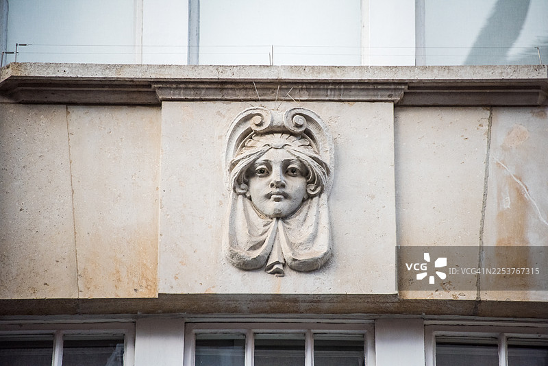 历史豪宅石雕面饰图片素材