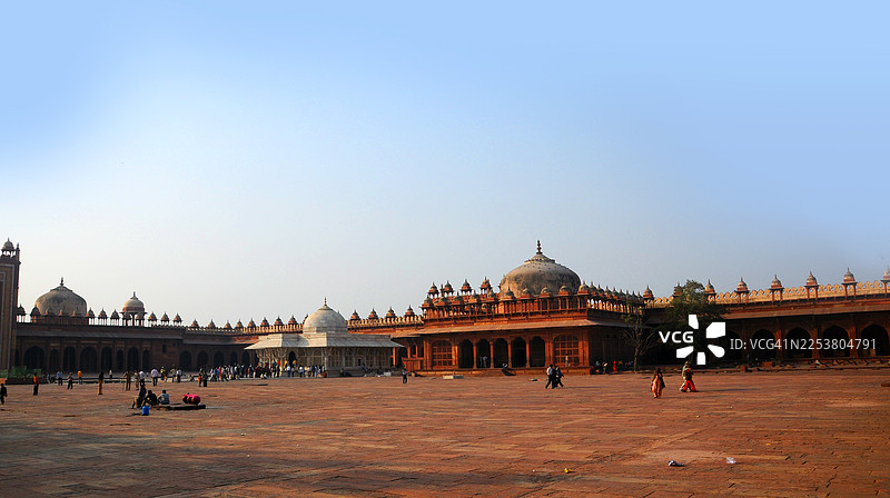 印度联合国教科文组织世界遗产法塔赫普尔西格里皇家宫殿。图片素材