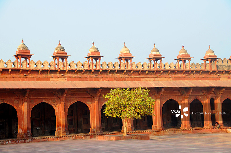印度联合国教科文组织世界遗产——法泰赫布尔西格里皇家宫殿。图片素材