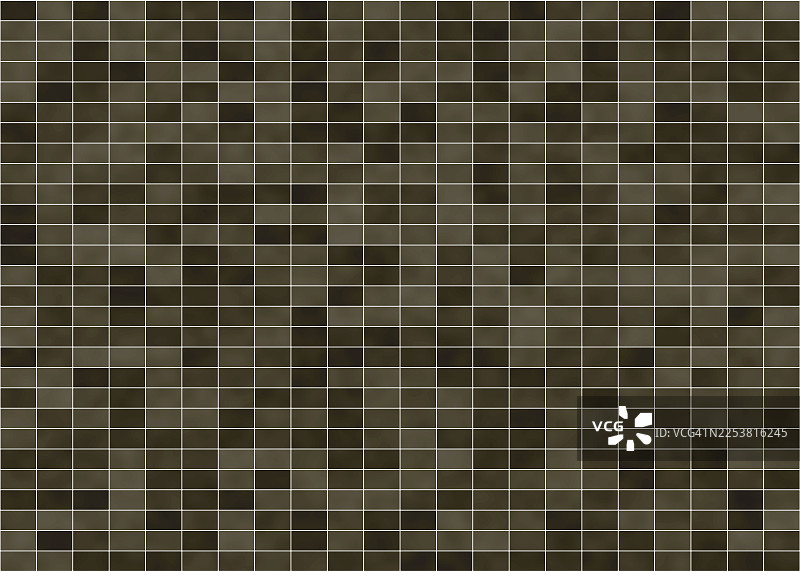 抽象背景，深棕色调的矩形瓷砖墙。图片素材