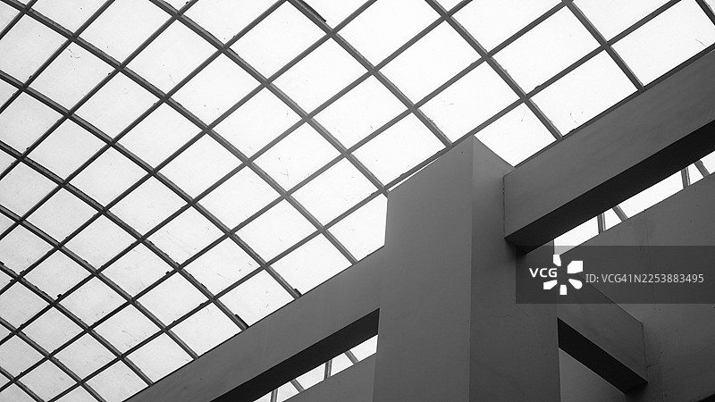 单色玻璃屋顶结构图案图片素材