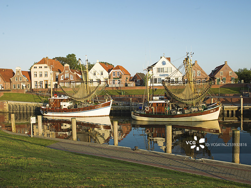 库特哈芬，格里特西尔，克鲁姆霍恩市镇，东弗里西亚，下萨克森，德国图片素材