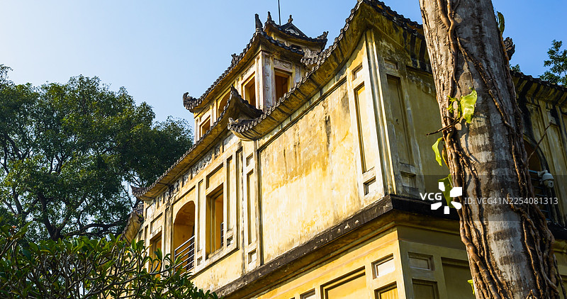 河内皇城内的历史建筑后楼外观图片素材