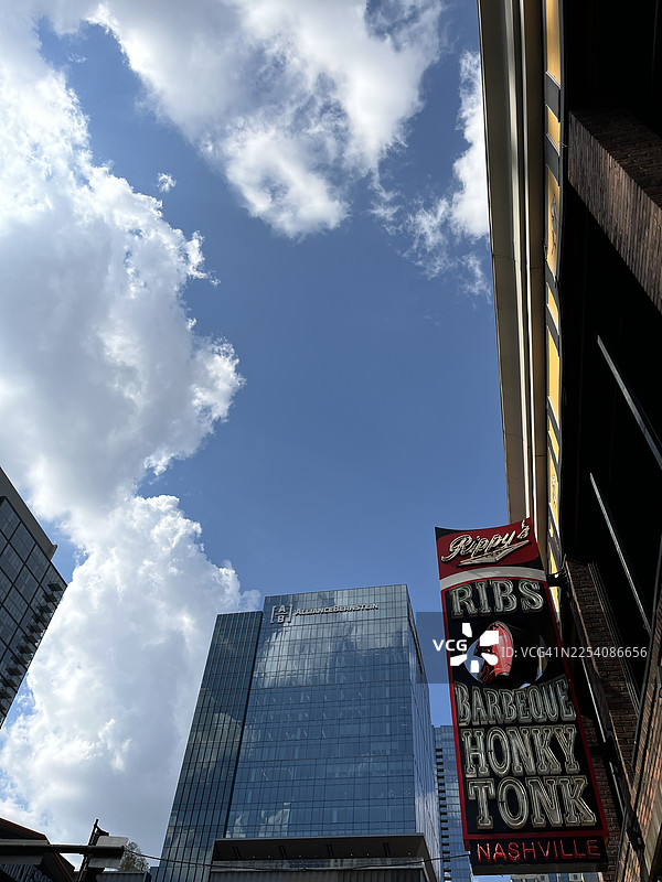 纳什维尔 Roppys Ribs 烧烤和乡村音乐酒吧的招牌图片素材