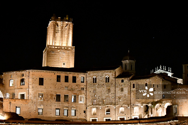 帝国广场大道 - 图拉真市场和米利齐塔楼图片素材