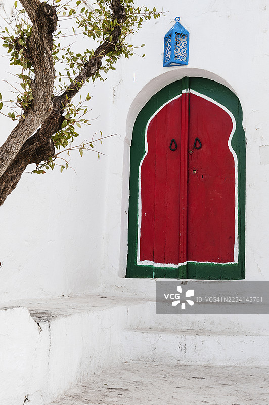 突尼斯西迪布赛义德的红门图片素材